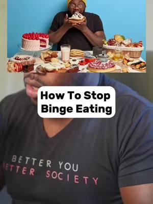 How To Stop Binge Eating Binge eating is a result of not enjoying your food or not getting full enough from your meals. Instead of only having 1-2 meals a day, try adding another small meal or two. That small meal can be 5-8 ounces of chicken thighs with 1 cup of rice with bbq sauce. You can also have healthy snacks such as grapes, walnuts, protein bars, protein cookies, or a protein shake. Be sure to download the fitness app for meal plans and more at $10 a year for a limited time only. #BYBS #BetterYouBetterSociety #bingeeating #meal #mealplans