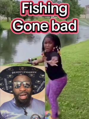 Is she scarred for life? 🎣😆🧐 #scarredforlife #blackgirlfishing #fishinggonebad #hilariousfishingmoment #childfishing 