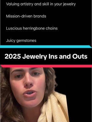 #greenscreen Jewelry Ins and Outs list for 2025! Will be interesting to see how accurate we were at the end of the year 😂 Creators with bracelet stacks I mentioned are @Soph and @Rae. @Jewel Boxing is the one wearing the Ball Chain and Rae is wearing the Tinsel Chain! #blanksjewelry #goldjewelry #insandouts 