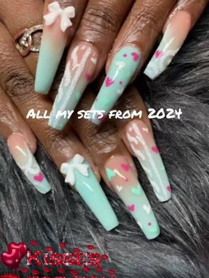 All of my sets from 2024 😮‍💨💋 S/O@Jessica  #kalamazoomichigan #kalamazoonailtech #michigannailtech #Detroitnails 