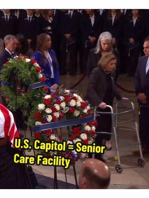 🚨Nancy Pelosi spotted leaving Jimmy Carter funeral with walker. #advertisment #seniorcare #seniorliving #nancypelosi #visitingangels 