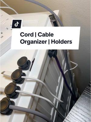 Cord Organizers #cableorganization #cordholder #cableholder #fyp #deskjob #desk #deskorganizer 