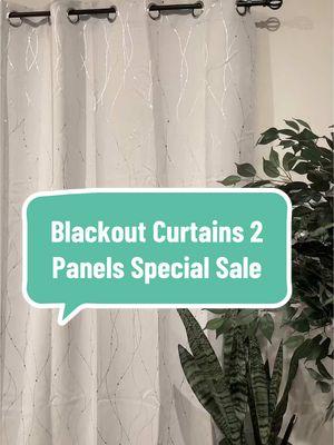 #Blackout Curtains 2 Panels Special Sale Deconovo Grommet Dots Pattern for Bedroom living room curtains#tiktokshope 