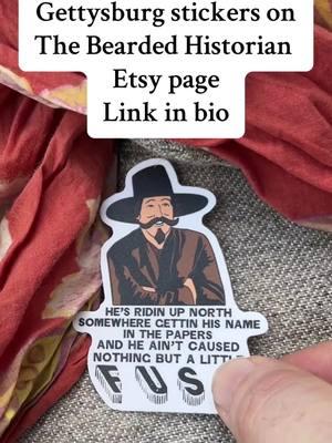 Still have some vinyl weatherproof Gettysburg stickers available on the Bearded Historian Etsy page. #gettysburgpa #gettysburgbattlefield #gettysburg #civilwarreenactor #generallee #littleroundtop #favoritemovie 