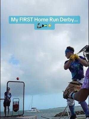 Not my best but I’m coming for that trophy next year 🇧🇸🐚🏆 I should’ve done a lot better than 1 homer in 15 swings but there was no way to prepare for these windy beach conditions😅 This was our 3rd year coming to the Bahamas for the Don’t Blink Home Run Derby and it was such an honor to hit in it this year against pro baseball players💯 I’m ready to go off this year with baseball training and will take any opportunity I can to swing it😎 Go check out our full YouTube video from this insane day at the link in our bio@Don’t Blink Home Run Derby 👀 #beach #ocean #bahamas #sports #athlete #baseball #MLB #homerun #homerunderby #dingers 