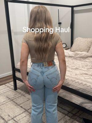 The jeans are my fav😍😍 #shoppinghaul #haulvideo #haul #clothes #momclothes #zarahaul #levisjeans #shopping #contentmommy #toddlermom @ZARA @Levi’s @Victoria’s Secret @Lids @Old Navy Official #coachpurse #OOTD #momootd 