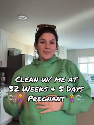 Clean W/ Me @ 32 weeks + 5 days pregnant🫧🧽🤰 #32weekspregnant #pregnant #momstruggles #teenmom #teenmomma #cleaning #CleanTok #cleaningtiktok #cleanwithme #nesting #nestwithme  