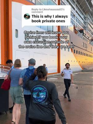 Replying to @Likewhaaaaaa83 This is why it is best to always book your shore excursions directly with the cruise line. When you book using the cruise line, if the cruise excursion vendor is running late, the cruise line will wait for you.  If you book with a third-party vendor and they are running late for whatever reason, the cruise will leave you behind. You can save money by booking outside of the cruise line, but you have to be willing to take the risk should something go wrong! #cruisetips #cruiseexcursion #cruiselife #stlucia #bradandchisadventures #CelebrityBeyond #celebritycruises #cruisetok 