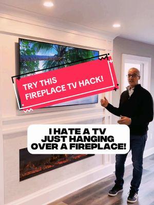 If You Hate Your TV over Your Fireplace? Just Do This! DIY TV Hack! #DIY #carpentry #homeideas #tv #homeimprovement @RPG Brands 