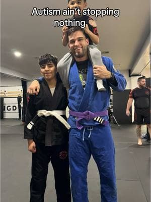 So proud of my boy, autism isn’t stopping him from growing and learning! Thanks to our coach and all his teammates for their patience throughout Ethan’s Jiu-Jitsu journey. For never treating him any differently and always being supportive. #jiujitsulifestyle #autism #jiujitsu #autismmom #jiujitsutiktok #autismawareness #autismacceptance 