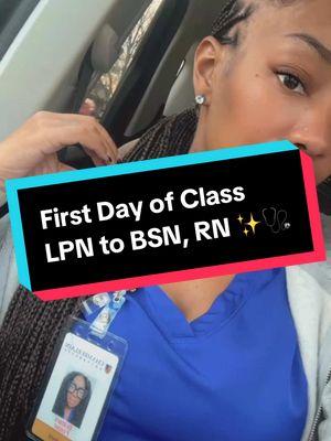 Quick come to my first day of class with me 🩺✨ LPN to BSN, RN #fyp #fyppppppppppppppppppppppp #bsn #nursesoftiktok #nursetiktok #LPN #nursingstudent #nurse #nurselife #nursing #chamberlainuniversity 