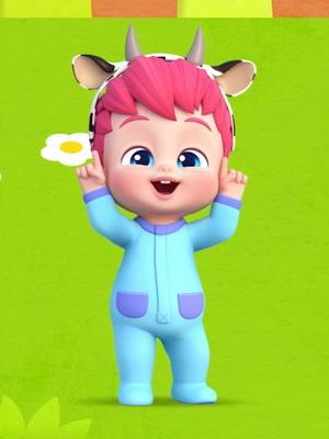 #Moo ! Lola the Cow!🐄 #Bebefinn #animal #cow #lola #cowsong #Bebefinnsong #education #nurseryrhymes #tiktokkids #baby #bebes #animation