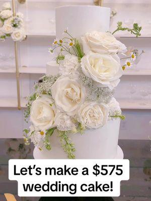 Lets make a $575 wedding cake!  Venue - @PoseyMeadows  #bakersoftiktok #wedding #sanantonioweddings #weddingcake 