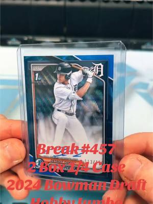 Recap of Break No.457 - 2 Box, 1/4 Case of 2024 Bowman Draft Baseball Hobby Jumbo #LIVEhighlights #TikTokLIVE #LIVE #autograph #whodoyoucollect #MLB #baseball #baseballcards #topps #toppsbaseball #bowman #bowmandraft 