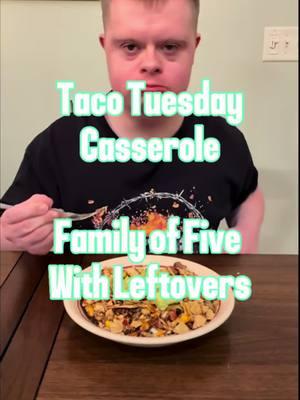 Taco Tuesday Casserole for a family of 5! 🤘😎🤘🌮 Get ready to savor a family favorite that’s sure to please everyone at the table! This mouthwatering Taco Tuesday Casserole serves a family of five, with plenty left over for delicious lunches! Imagine layers of sautéed onions and Hat Brand Ground Beef, perfectly seasoned with garlic. Toss in my homemade roasted salsa, diced tomatoes, and sweet corn for a burst of flavor. And let’s not forget the gooey melted cheese that ties it all together! As a finishing touch, we top it off with crumbled chips for that perfect crunch and a dollop of creamy guacamole. It’s a fiesta in every bite! 🎉💚 #downrightdelicious #Foodie #foodtruck #bbq #foodstagram #nfl #food #grilling #letsgo #foodporn #tacotuesday #tuesday #familyoffive #EasyRecipes #tastymeals @rancherryan @Melinda’s Hot Sauce 