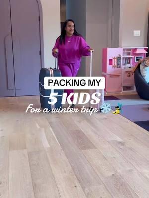 Packing my 5 kids is something that I just can’t delegate to anyone else 🤣 #packwithme #familytravel #largefamily #familyof7 #momof5 #MomsofTikTok #momlife #boymom #traveltiktok #travelmom #skitrip 