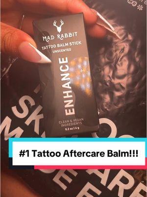 “Keep your ink bold, bright, and protected. 🖤✨ Mad Rabbit Tattoo Balm is your tattoo’s best friend! Hydrate, enhance, and preserve the story your skin tells. #TattooCare #MadRabbit #TattooBalm #InkGameStrong #SkinArt #TattooLovers #BoldInk #TattooLife” @Mad Rabbit 