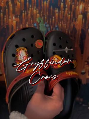 Harry Potter x @crocs ✨ ✨These gryffindor crocs are so comfy and cute for any gryffindor!🦁❤️ ✨They have all houses and each house comes with different jibbits that showcase your house pride! 🦁🦅🦡🐍 ✨I just love how unique these are and can’t wait to wear them with my fav gryffindor outfits!  ✨thank you so much to my boyfriend for gifting these to me!🥰 #gryffindor #harrypotter #crocs #pottergram