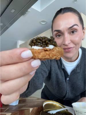 Caviar with @McDonald’s chicken nuggets but the real winner was the apple pie combo #caviar #mcnuggets #chickennuggets 