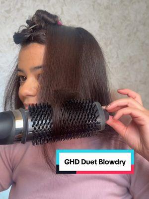 GHD Duet Blowdry on Curly Hair 🥰 #ghd #ghdduetblowdry #ghdblowdryerbrush #athomeblowout #curlyhairblowout #ghdhair 