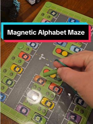 Magnetic alphabet maze for kiddos learning letters/alphabet! This is a great toy to purchase for homeschooling, a birthday party, gifting to a classroom/library or using for upcoming travel! #preschooleducation #alphabet #letters #learning #preschool #libeary #classroom #learningactivity #learningtoy #toddler #preschooler #momlife #parenthood #MomsofTikTok #toddlersoftiktok #tts #TikTokShop #tiktokaffiliate #alphabetmaze #magnetic #magnetictoy #fyp #foryoupage #toysforairplane #toysforcar 