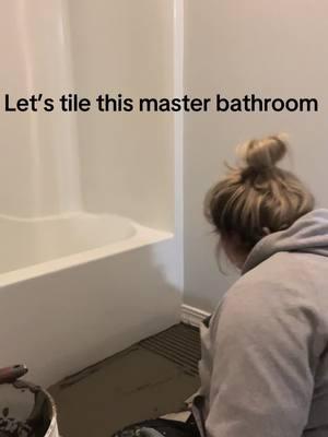 Heres some tiling for yall! #homerepair #bathroommakeover #tiletok #tilingoverconcreteslab #bathroomtile #bathroomremodel #homeimprovement #tilingwork 