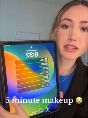 GRWM / update 😭 doing my makeup in 5 minutes!! Products from - @Saie @DALBA @Beauty Creations Cosmetics @Valentino.Beauty @Keys Soulcare @Rare Beauty @Hourglass Cosmetics #grwm #5minutemakeup #fastmakeup 