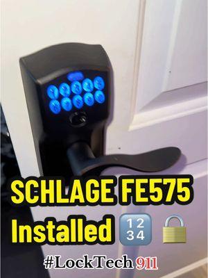 Bedroom lock upgrade to a keypad lock that will always remain locked and needs code or key to unlock. This will guarantee he doesn’t forget to lock the door behind himself living with roommates in a #soberliving. #locksmith #schlagelocks #schlage #codelock #LockTech911 #privacy #privacymatters 