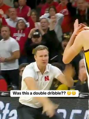 Ope 😬😬 #basketball #collegebasketball #Iowa #Nebraska #doubledribble #overtime 