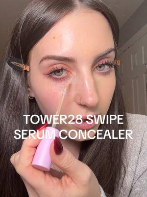 concealer + foundation in one this stuff is UNREAL!! I can literally do my entire based makeup in a minute total!! ✨ serum texture so it’s so thin and lightweight (never creases or cakes) ✨ sensitive skin friendly ✨ I wear shade “6.0 IE” @Tower 28 Beauty  #tower28 #tower28beauty #tower28concealer #tower28swipeconcealer #swipeserumconcealer #serumconcealer #concealer #concealerhack #concealerrecommendation #affordablemakeup #concealertutorial #ttsbeautybesties #newyearnewaura #tiktokshopcreatorpicks 