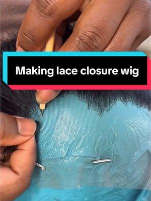 Do you know how to make a lace closure wig?🔥Till the end🥰#wig #lacewig #wigmaking #fyp #kinkystraightwig #humanhair #laceclosure #hairtutorial #viralvideo #foryoupage #xyshair 