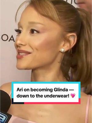 Ariana Grande talks putting her everything into becoming Glinda — down to the underwear! 💖 Plus, she gushes over how sweet and “out of their minds” the fans have been. ☺️🥰 #wicked #wickedmovie #glinda #galinda #arianagrande @Mona Kosar Abdi @arianagrande 