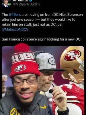 The 49ers are moving on from DC Nick Sorensen after just one season #sanfrancisco49ers #49ers #49ersfaithful #49ersfootball #49ersnation #49ersfan #brockpurdy #nicksorenson #robertsaleh #deebosamuel #rickypearsall #georgekittle #fredwarner #nfl #nflfootball #brandonaiyuk #nflnews #NFLPlayoffs #football #f #fyp #blowthisup #cutoffnate #cutoffnateyt 