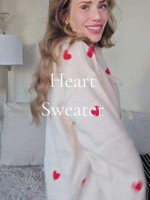 Sweater weather but make it cute and stylish! #sweater #heartsweater #cutetop #womenstop #longsleeve 