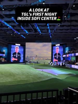 TGL, the new indoor golf league founded by Tiger Woods and Rory McIlroy, has made its debut. A look at the first night inside the specially-built SoFi Center. ⛳️ #golftiktok #tgl #tigerwoods #rorymcilroy 