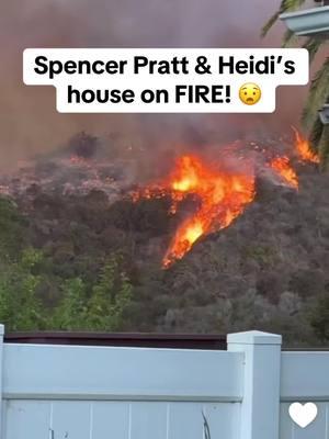 Spencer Pratt and wife Heidi Montag’s house on fire in the Pacific Palisades, according to Spencer. The family evacuated safely before the fire reached their home. #lafire #lafires #losangelesfire #fyp #pacificpalisades #spencerpratt #heidimontag #prattdaddy @Spencer Pratt @heidimontag 