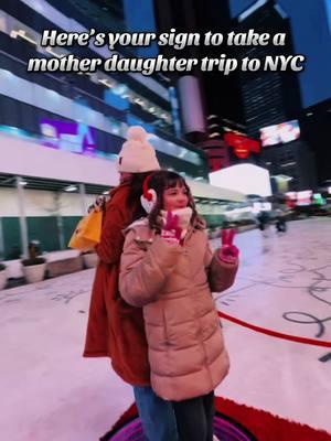 The best decision I made for her Christmas present. This will become a yearly trip for sure ❤️🗽🍎#fyp #nyc #motherdaughter #motherdaughtertrip #newyorkcity #timessquare 