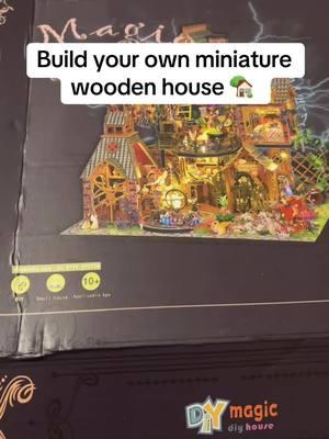 Miniature wooden house kit just like a model car kit. #modelkits #giftsforkids #puzzles #puzzlesolving #useyourbrain 