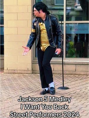 #michaeljackson #michaeljacksonimpersonator #jackson5medley #iwantyouback #streetperformance #hollandmichigan #2024 #fyp 