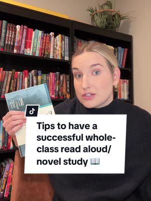 I am a huge advocate for whole-class novels and reading books together as a class. 📚 If you’re about to start a book with your students, I hope these tips will help! Let me know if you have any questions!! :) #teachersoftiktok #newteacher #firstyearteacher #englishteacher #classnovels #teachertips #middleschoolteacher #middlegradebooks #reading #readingwithstudents 