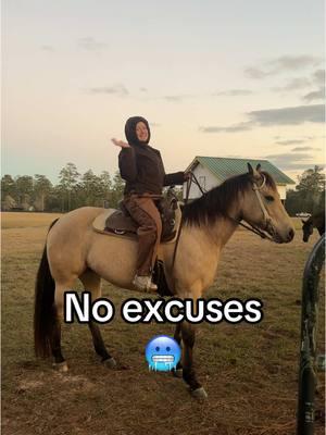 We are doing the thing even if I’m about to freeze to death 🥶  #itdcold #floridawinter #noexcuses #barrelracer #barrelhorse #imfreezing 