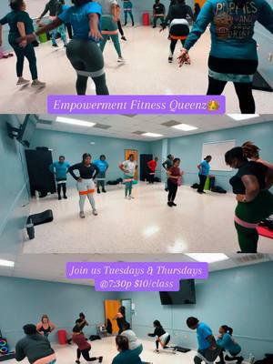 Empowerment Fitness Queenz! 👑 Join us Monday’s & Thursday’s @7:30p #empowermentfitnessqueenz #workoutclass #groupworkout #fyp @Meg #tangiethebodyqueen 