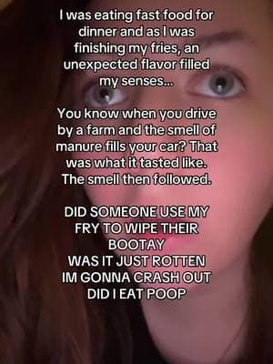 I genuinely am freaking out what do I do  #fastfood #poop #eating #help #doctor #eatingout #foodtiktok #fyp #foryoupage #viralvideo #emetephobia 