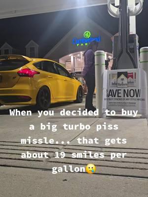 haha haha, again🥲 at least its fun😂 #bigturbo #bigbird.st2 #focusst  #smilespergallon #car #gasstation #turbos 