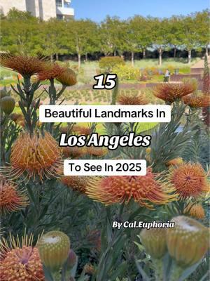 There are lots of beautiful places to see around Los Angeles in 2025!  Here are 15 unique landmarks and gardens across the county to get you started: The Witch’s House/Spadena House 516 Walden Dr, Beverly Hills The Getty Center  1200 Getty Center Drive, Los Angeles Korean Friendship Bell 3601 S Gaffey St, San Pedro Greystone Mansion & Garden  905 Loma Vista Dr, Beverly Hills LA City Hall 200 N Spring St, Los Angeles The Huntington Library and Gardens 1151 Oxford Rd, San Marino The Naples Canals “Naples Canals Loop” on AllTrails, Long Beach  Point Vicente Lighthouse 31501 Palos Verdes Dr West El Matador State Beach 32220 Pacific Coast Highway, Malibu Wisdom Tree Lookout over Hollywood Reservoir Wonder View Dr & Lake Hollywood Dr intersection for trailhead, Hollywood Fo Guang Shan Hsi Lai Temple  3456 Glenmark Dr, Hacienda Heights  Angels Flight Hill St, b/w 3rd and 4th St, Los Angeles  Berlin Wall Section at La Plaza De Cultura y  501 N Main St, Los Angeles Fern Dell Trail  Los Feliz Blvd, Griffith Park James Irvine Japanese Garden  244 S San Pedro St, Los Angeles 📸  #losangelesliving #losangeles #losangeleslife #discoverla #lacounty #ilovela #visitlosangeles 