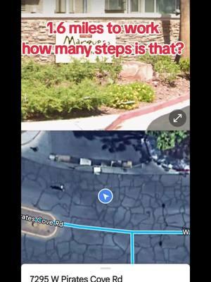 From home to work 1.6 miles how many steps is that  can  anyone guess. home to little Ceasars 7200 pirates cove road to 845 s rainbow blvd.#travel #fun #foryoupage #fyp #steps  #explorepage #tiktok #viral #walking #foryou #work #littleceasers #guess  #littleceasarspizza 