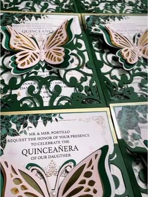 Butterfly Invitations…. Invitaciones mariposa  #mariposa #invitaciondemariposas #quinceañera #4escreations #onthisday #lasercut 