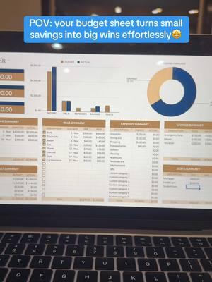 It’s showing me how to hit every financial goal I’ve set 🥲 #fyp #budgeting #budgettracker #budgettemplate #paycheck #paychecktopaycheck #viral #excel #googlesheets #spreadsheet #spreadsheets #spreadsheettips #budgethacks #googlesheetstemplate #exceltemplate