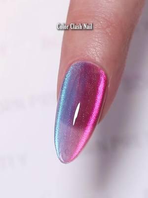 Cat eye design is never boring!😍💙💖💅 Using #bornpretty 💖6 Colors Galaxies Glass Cat Magnetic Gel Color: 02/05 (60235) 💅Super Top Coat (id58775) Tap the link in my bio or visit bornpretty.com to get same nail supply🥰 #nailsdesign #nailart #ombrenails #naillover #nailart #allshinonme #gelnails #pinknails #cateyenails #amazing #nailove #nails💅 #diynails #fypシ 