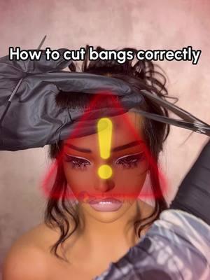 How to but bangs crorecttly? #gluelesswig #loosewavewig #wiginstall #wigunit #wigsnatched #wigtutorial Check the BIO link to shop now